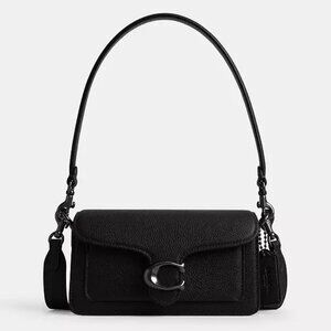 COACH Tabby 20 Black Pebbled Leather